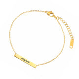 Personalized Engraved Name Bracelet Stainless Steel Laser Bangle Jewelry