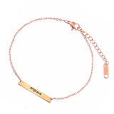 Personalized Engraved Name Bracelet Stainless Steel Laser Bangle Jewelry