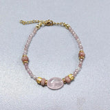 Strawberry Quartz Labradorite Bracelet Friendship Bangle