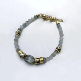Strawberry Quartz Labradorite Bracelet Friendship Bangle
