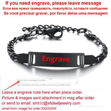 Personalized Chain Bracelet Name Engraved for Women