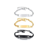 Personalized Chain Bracelet Name Engraved for Women