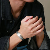 Vintage Zodiac Leather Bracelet, Constellations Cuff Bangle for Men