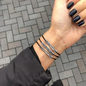 Personalized Engraving Bracelet Women Stainless Steel Red Rope Bracelet