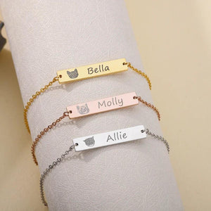 Animal Picture Engraved Bracelet Stainless Steel Women's Jewelry