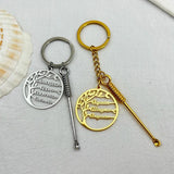 Tree of Life Keychain with Ear Cleaner Spoon Pandent Personalized Name