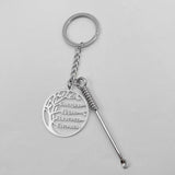 Tree of Life Keychain with Ear Cleaner Spoon Pandent Personalized Name