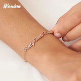 Personalized Name Bracelet for Women Stainless Steel