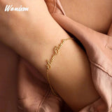 Personalized Name Bracelet for Women Stainless Steel