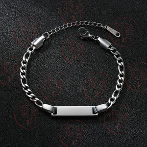 Custom Kids Stainless Steel Name Bracelet Cuban Chain Jewelry Boys Girls