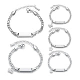 Custom Kids Stainless Steel Name Bracelet Cuban Chain Jewelry Boys Girls