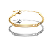 Custom Kids Stainless Steel Name Bracelet Cuban Chain Jewelry Boys Girls