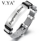 Personalized Stainless Steel Men's Bracelet