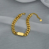 Personalized Stainless Steel Name Bracelet Adjustable Engraved Nameplate
