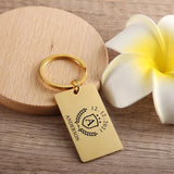 Personalized Wedding Name Keychain - Engraved Metal Key Chain