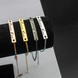 Custom Engraved ID Bar Bracelet for Her