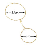 Goxijite Name Bracelets For Women Letter Nameplate Finger Bracelet