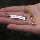 Personalized Baby Name Bar Bracelet Stainless Steel