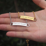 Personalized Baby Name Bar Bracelet Stainless Steel