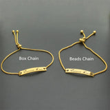 Personalized Baby Name Bar Bracelet Stainless Steel