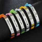 Baby Waterproof Silicone ID Phone Bracelet Stainless Kids Engrave