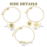 Personalized Pet Name Bracelet Stainless Steel Engraved Animal Avatar Bracelet
