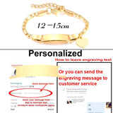 Heart Chain ID Name Bracelet for Baby Child, Custom Engraved Birthday Gift