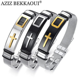 Stainless Steel Adjustable Men Bracelet Bangle