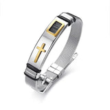 Stainless Steel Adjustable Men Bracelet Bangle