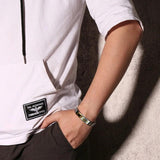 Stainless Steel Adjustable Men Bracelet Bangle