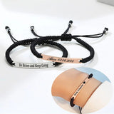 Engraved Stainless Steel ID Bangle Bracelet for Her