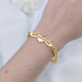 Personalised Letter Stainless Steel Name Bracelet for Women