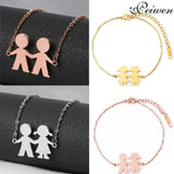 Family Bracelets 2 Kids Girl Boy Stainless Steel Personalise