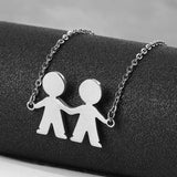 Family Bracelets 2 Kids Girl Boy Stainless Steel Personalise