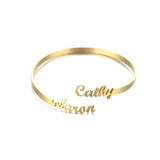 Personalized Name Bracelet Silver Bangles for Women