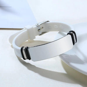 Personalized Silicone Sports Wristband Engraving Bracelet