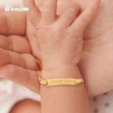Custom Engraved Stainless Steel ID Couple Bracelet