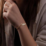 Personalized Stainless Steel Name Bracelet for Women 3mm Cuban Chain