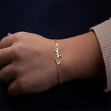 Personalized Stainless Steel Name Bracelet for Women 3mm Cuban Chain