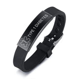 Silicone Medical Alert ID Bracelet for Women Kids Engrave Disease Name Emergency