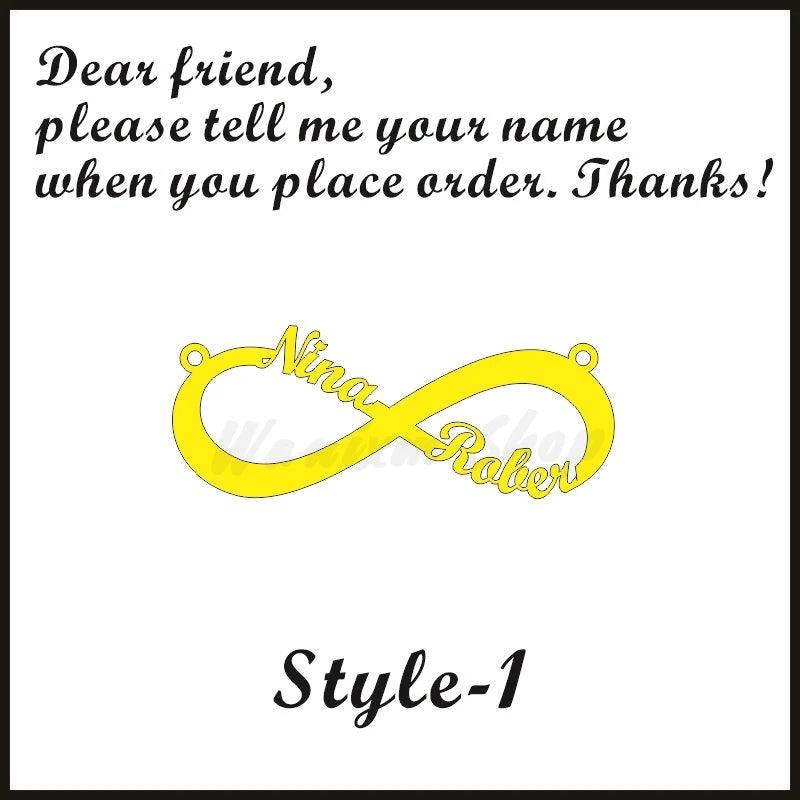 Personalized Infinity Name Bracelet for Women - Adjustable Rope Jewelry