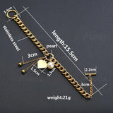Stainless Steel Personalized Name Letter Engraved Heart Bracelet