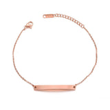 Personalised Stainless Steel Baguette Bracelet Women Jewelry