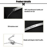 Personalised Stainless Steel Baguette Bracelet Women Jewelry