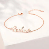 Women's Stainless Steel Name Bracelet Letter Charm Personalized Jewelry