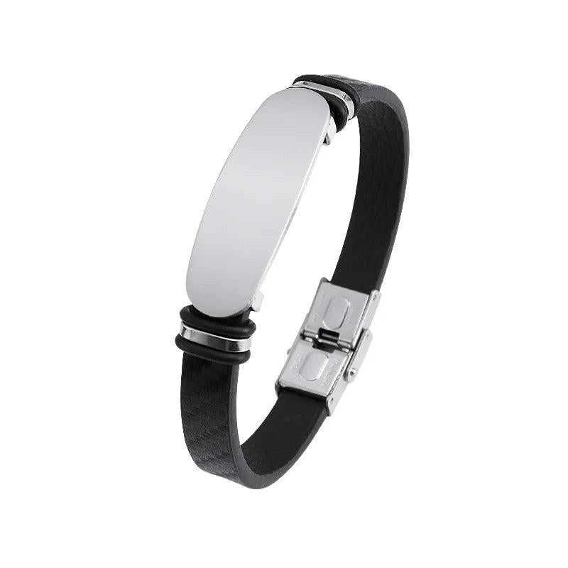 Men's Stainless Steel Tag Family Love Bracelet Personalized Gift