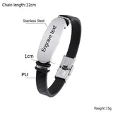 Men's Stainless Steel Tag Family Love Bracelet Personalized Gift