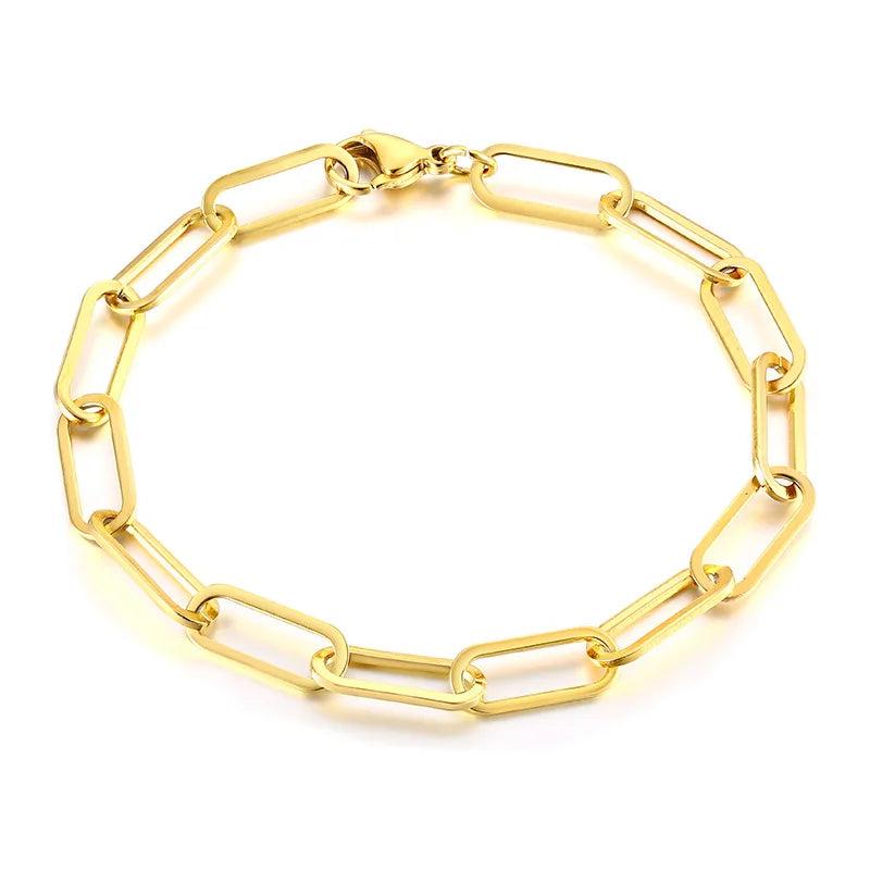 Personalized Chic Paper Clip Chain Bracelet