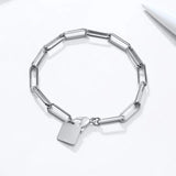 Personalized Chic Paper Clip Chain Bracelet