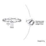 Personalized Chic Paper Clip Chain Bracelet
